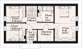 Rzut projektu cedry ag m - Poddasze