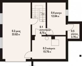 Rzut projektu osina - Piwnica