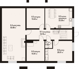 Rzut projektu chmielniki średnie dw 29 - Piwnica