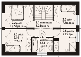 Rzut projektu żarki bb 70 - Poddasze