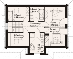 Rzut projektu bukowina 13 dw - Poddasze