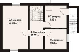 Rzut projektu orłowo 19 dw - Piwnica
