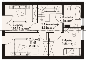 Rzut projektu świecie bb 70 - Poddasze