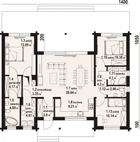 Rzut projektu antonowo dw - Parter