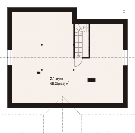 Rzut projektu polańczyk 6m - Piwnica
