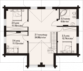 Rzut projektu turowo dw - Poddasze