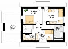 Rzut projektu Azalia 4 (CE) - poddasze