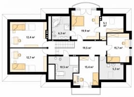 Rzut projektu Allegro 2 (Y) - poddasze