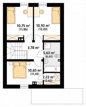 Rzut projektu Zeo 2 (KO) - poddasze