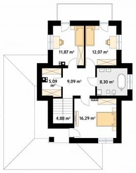 Rzut projektu Cyprys 9 (CE) - pietro1