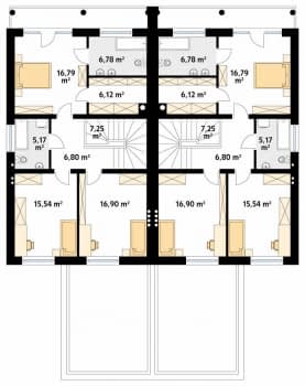Rzut projektu Larus 4 (CE) - poddasze
