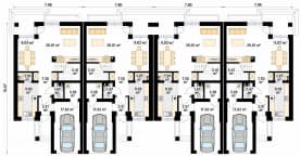 Rzut projektu Sekwoja (CE) - parter