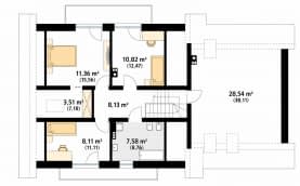 Rzut projektu Wolta (CE) - poddasze