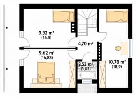 Rzut projektu Takt 3 (Y) - poddasze