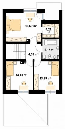 Rzut projektu Limba W2 (CE) - pietro1