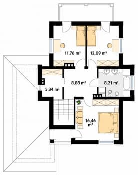 Rzut projektu Cyprys (CE) - pietro1