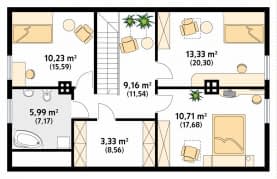 Rzut projektu Szpak dr-S (DR-S) - poddasze