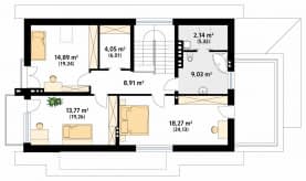 Rzut projektu Amber 3 (CE) - poddasze