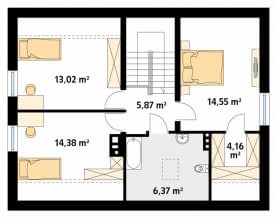 Rzut projektu Arion 2 (CE) - poddasze