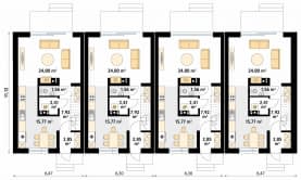 Rzut projektu Jarzębina (CE) - parter