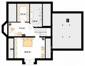 Rzut projektu Klon (CE) - poddasze