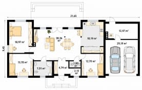 Rzut projektu Borówka 7 bal (BAL) - parter