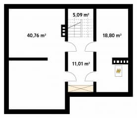 Rzut projektu Indygo 4 (CE) - piwnica