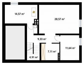 Rzut projektu Carmen 3 (CE) - piwnica