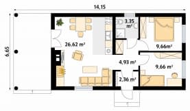 Rzut projektu Traper bal (BAL) - parter