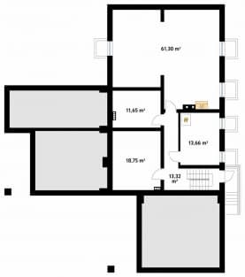 Rzut projektu Aksamit 7 (CE) - piwnica