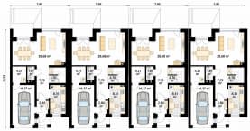 Rzut projektu Dąb (CE) - parter
