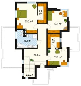 Rzut projektu Luna (CE) - pietro1