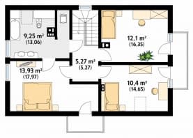 Rzut projektu Bielik dr-S (DR-S) - poddasze