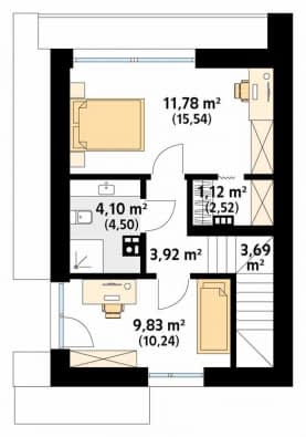Rzut projektu Agrest 2 (CE) - poddasze