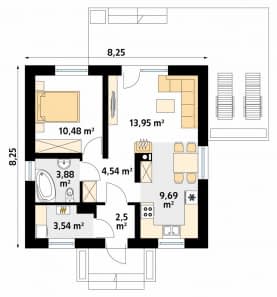 Rzut projektu Imbir 5 (CE) - parter
