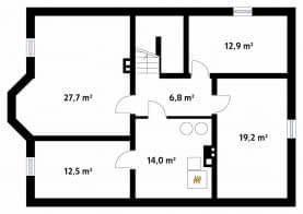 Rzut projektu Goździk (CE) - piwnica