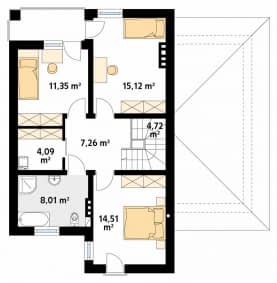 Rzut projektu Pinia (Y) - pietro1