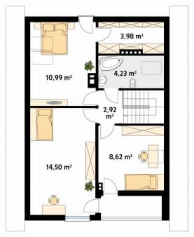 Rzut projektu Amarant dr-T (DR-T) - poddasze