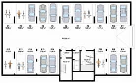 Rzut projektu Saturn (CE) - piwnica