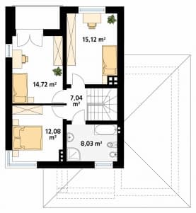 Rzut projektu Karmazyn (CE) - pietro1