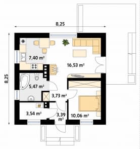 Rzut projektu Imbir 4 (CE) - parter