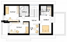 Rzut projektu Amber 2 (CE) - poddasze