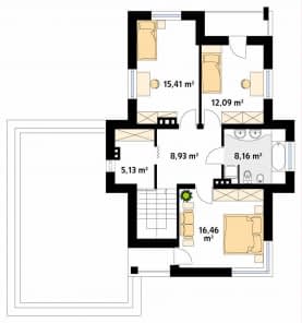 Rzut projektu Cyprys 2 (CE) - pietro1