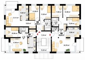 Rzut projektu Lazur 2 (CE) - pietro1