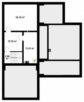 Rzut projektu Ariel 9 (KO) - piwnica