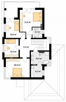 Rzut projektu Aplauz 2 (CE) - pietro1