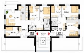 Rzut projektu Lazur 3 (CE) - pietro3