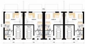 Rzut projektu Fidżi (CE) - parter