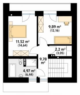 Rzut projektu Brzdąc (PH) - poddasze