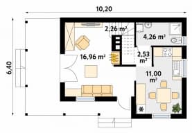 Rzut projektu Poziomka bal (BAL) - parter